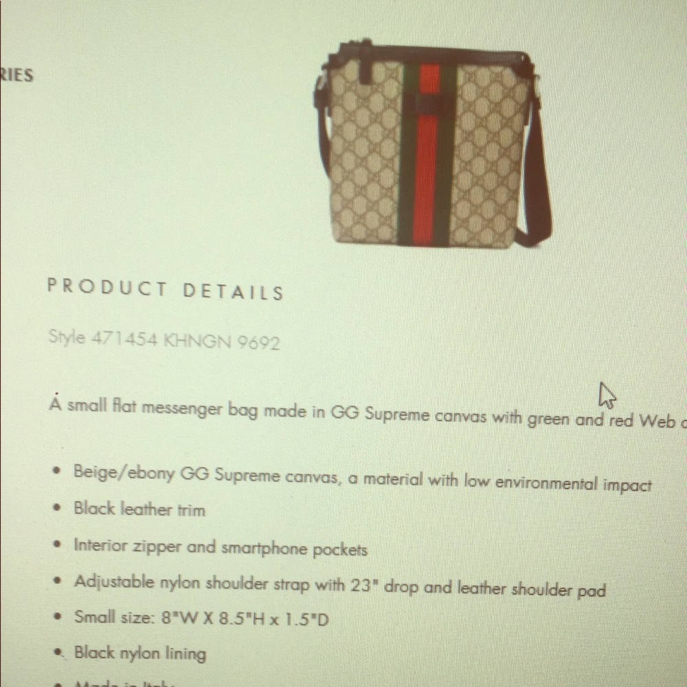 Looking for this web gg supreme bag SMALL8x8.5x1.5
